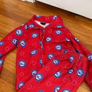 Kids Red Pajamas with Logo Print